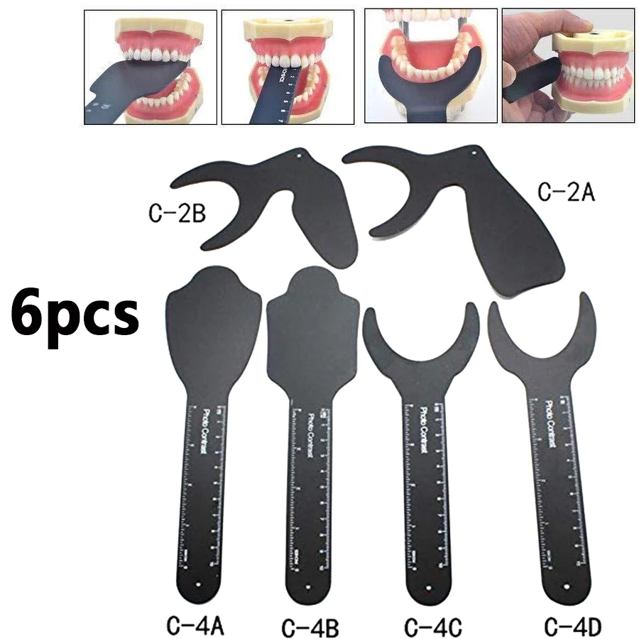 1Pcs/6Pcs Dental Photo Contrast Background Board Intraoral Photographictool Black Oral Cheek Plate Orthodontic Contraster