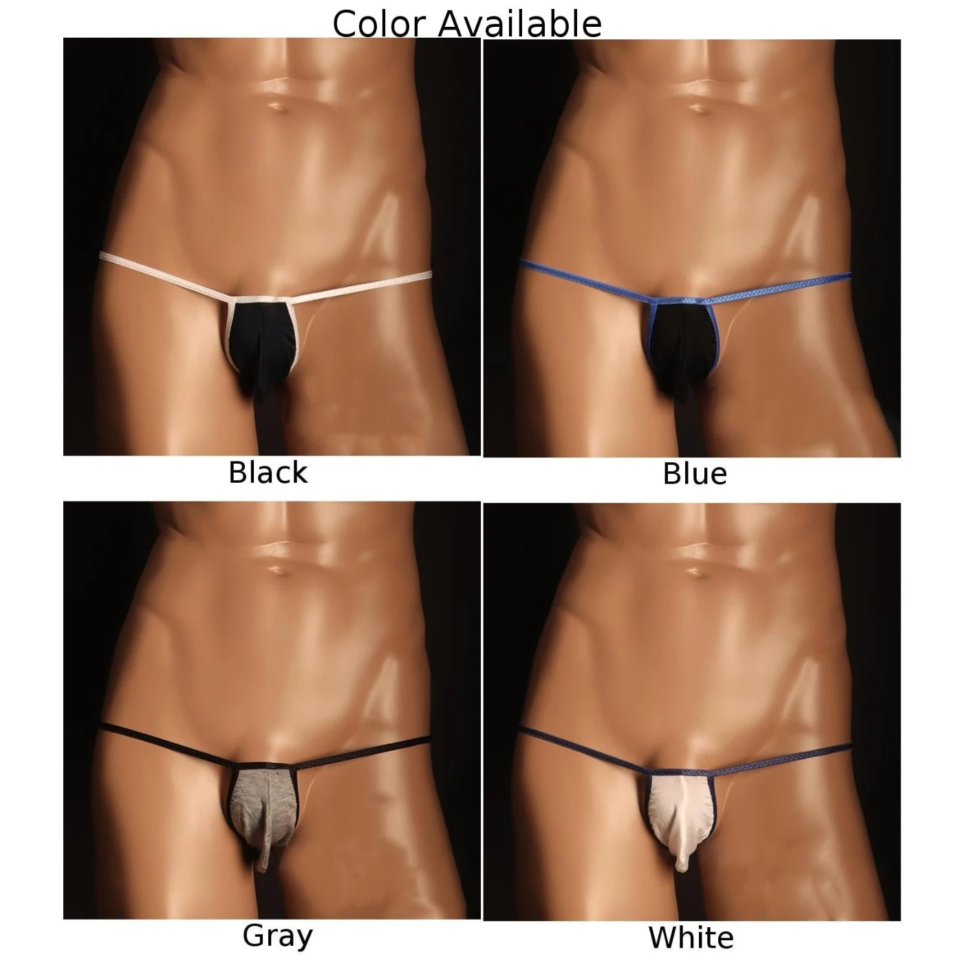 Men Sexy Briefs Thongs Cotton Underwear Sissy Pouch Panties Low Waist T Back Underpants Erotic Hombre Male Lingerie Tanga