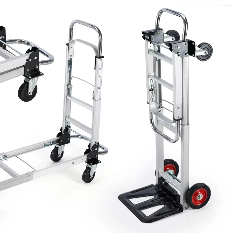 

Quick Shipping Folding Telescopic Trolley Multifunctional Aluminum Flatbed Truck Luggage Cart