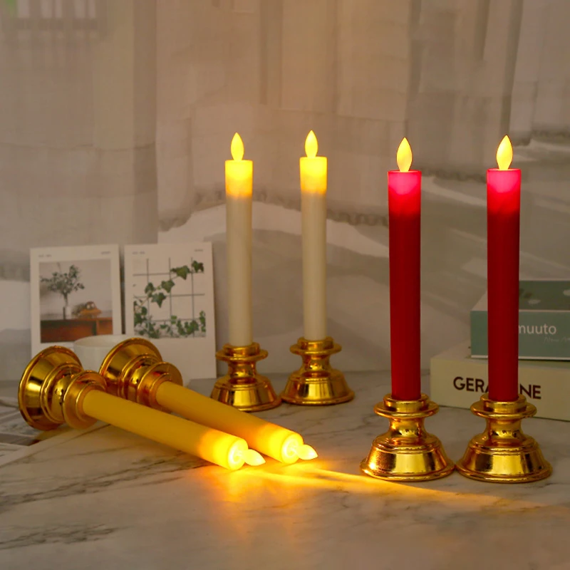 LED Electronic Candle Light, Usb Plug-In Swinging Wick Simulation Candle, Wedding Church Decoration