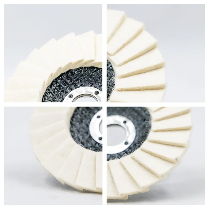 

ABPR-4-1/2Inch Artificial Wool Flap Polishing Disc For Angle Grinder To Polish Metal Glass Wool Polishing Buffing Wheel Pad
