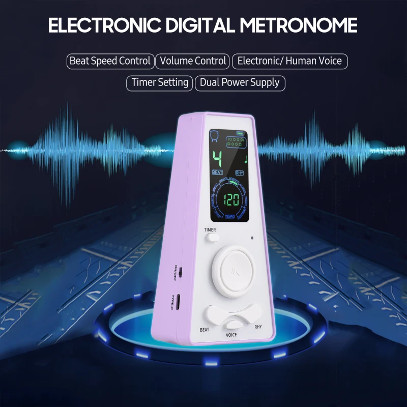 Electronic Digital Metronome with Timer Universal Electronic Metronome for Guitar Piano Violin Drum