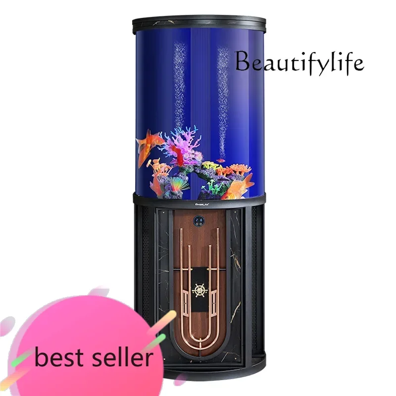 

BJ Новый полукруглый нижний фильтр для гостиной, аквариума, безводный напольный светильник для резервуара, роскошный светильник для людей, без воды