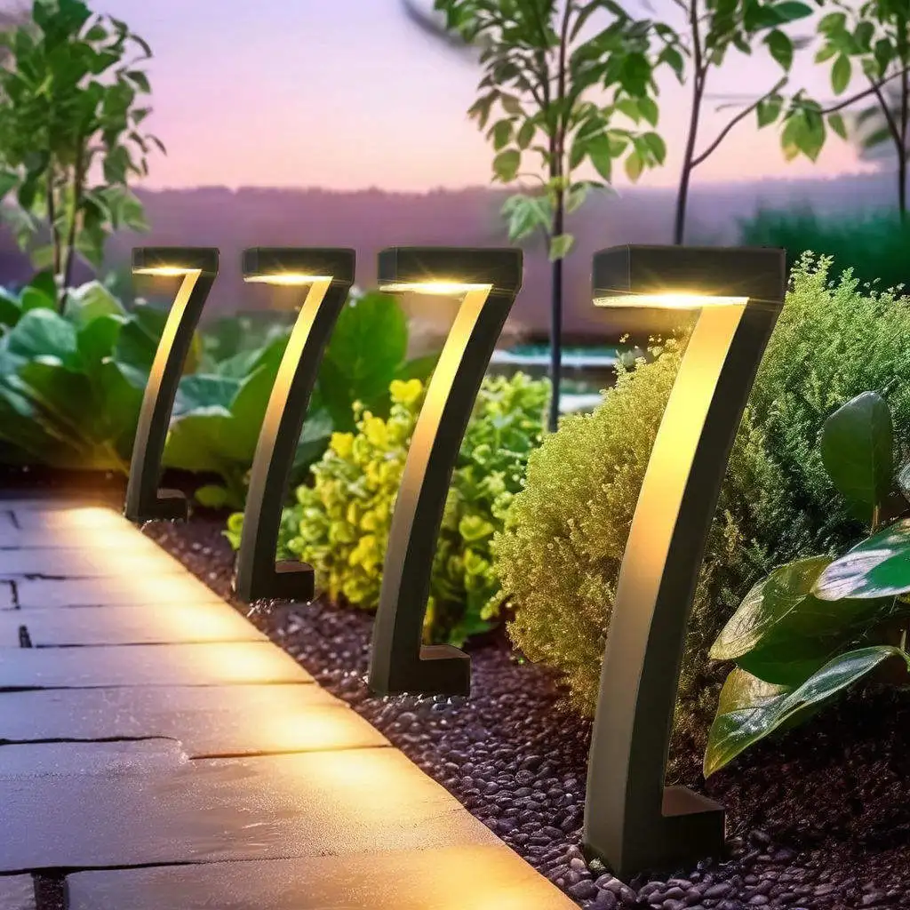 

4/8 шт. светодиодный светильник для дорожек на солнечной энергии, газонные фонари, садовое водонепроницаемое освещение, прожектор для двора, патио, декор