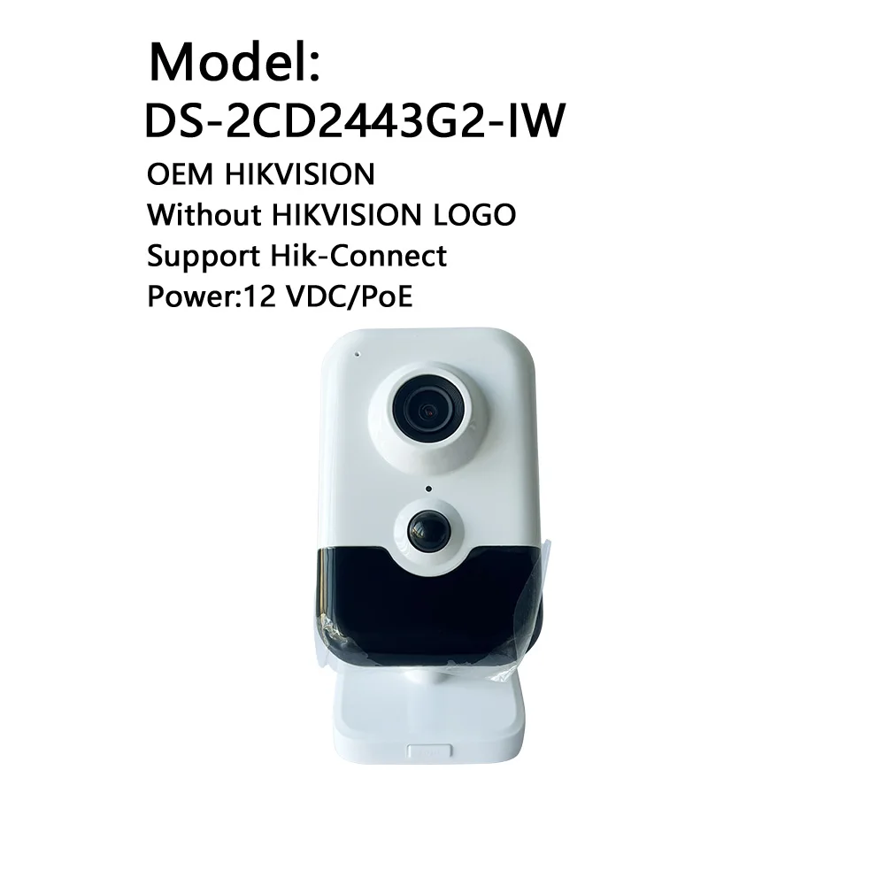 OEM Hikvision DS-2CD2443G2-IW بدون شعار hikvision 4MP WDR IR POE AcuSense ميكروفون مدمج مكعب كاميرا شبكة مراقبة اتجاهين الصوت #6