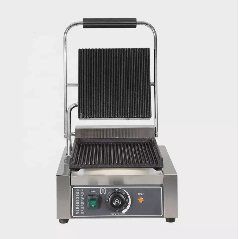 

Electric Contact Grill Digital Griddle and Panini Press Optional Waffle Maker Plates Opens 180 Degree Barbecue