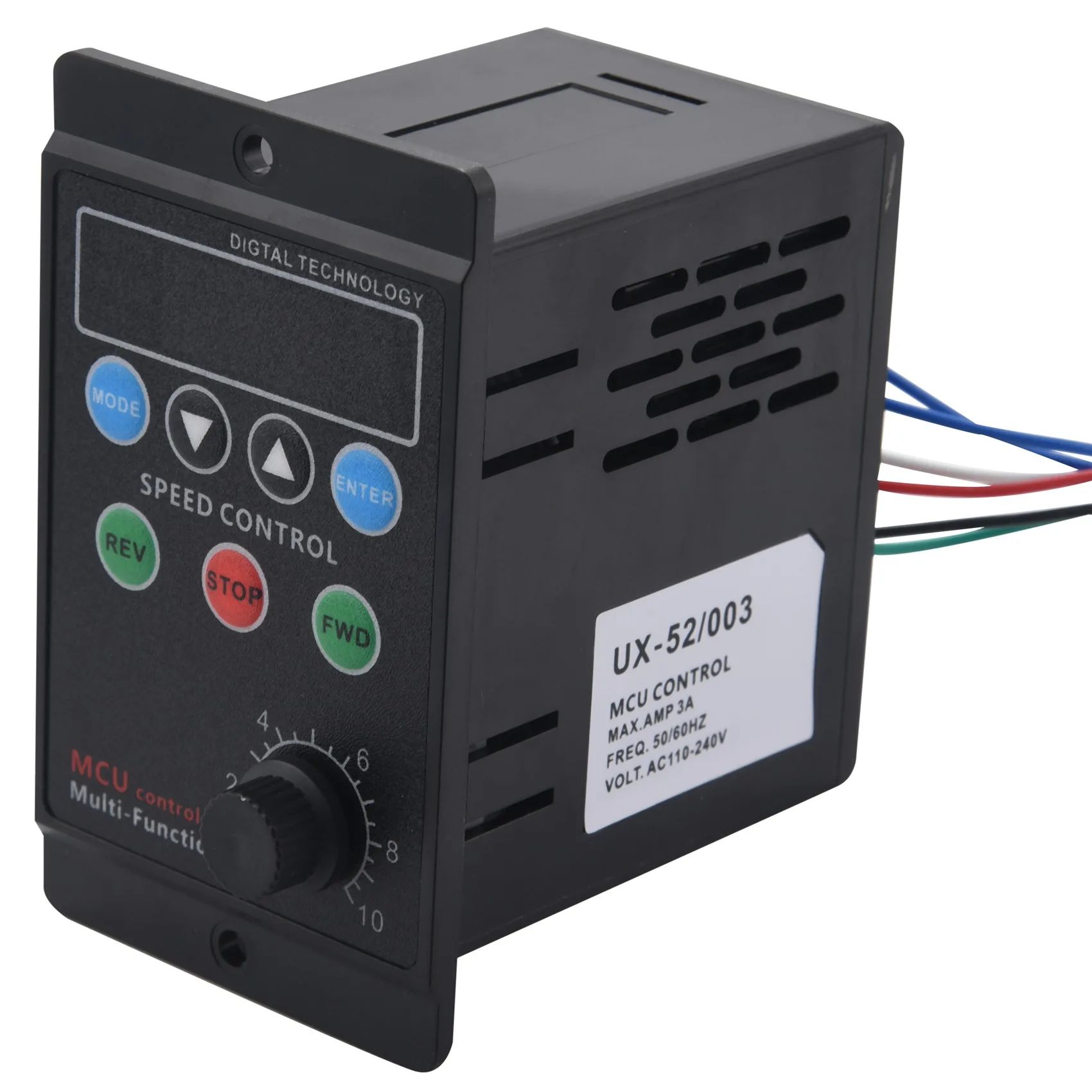 ABZV-Ux-52 Digital Display Motor Speed Controller Motor Governor Soft Start Tools 220V Ac 6W-400W