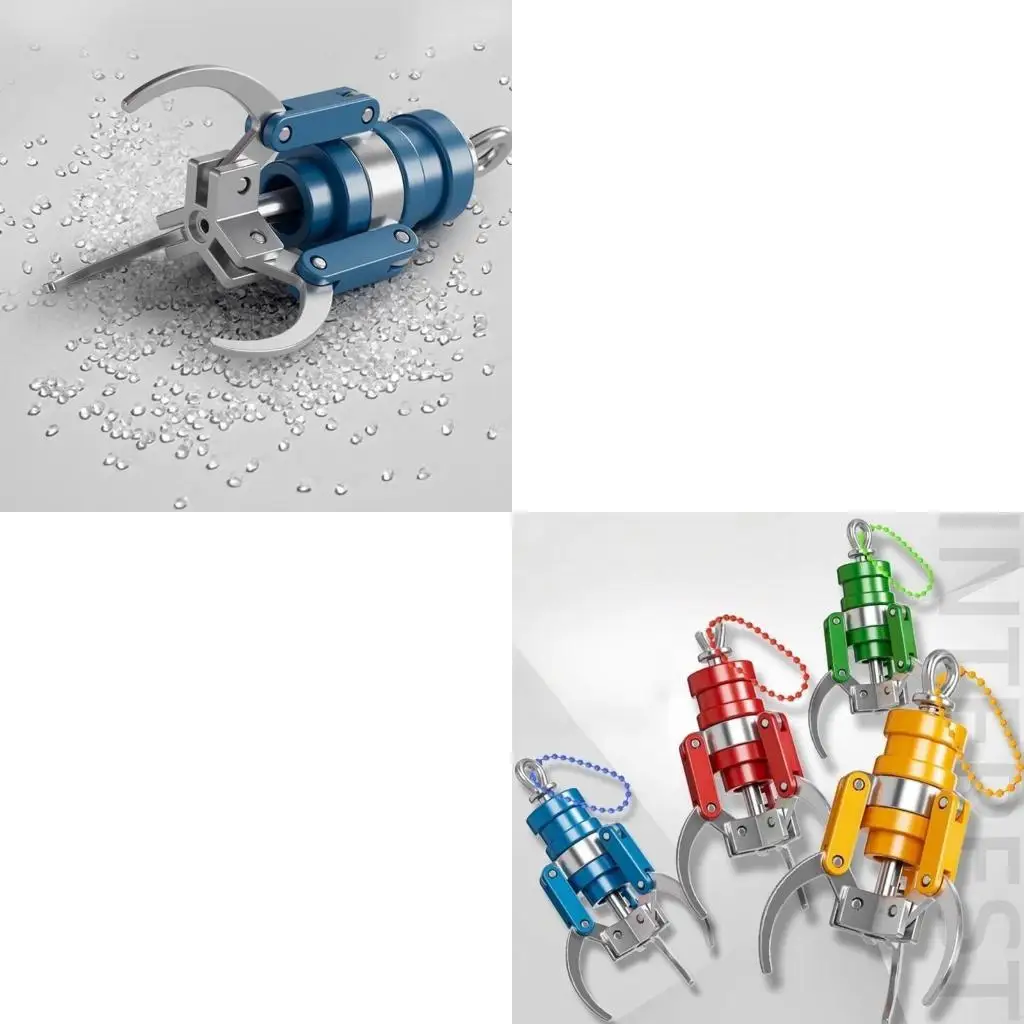 Press Claw Doll Machine Grab-clip Keychain Secure Grip Design Simulated Mini Toy