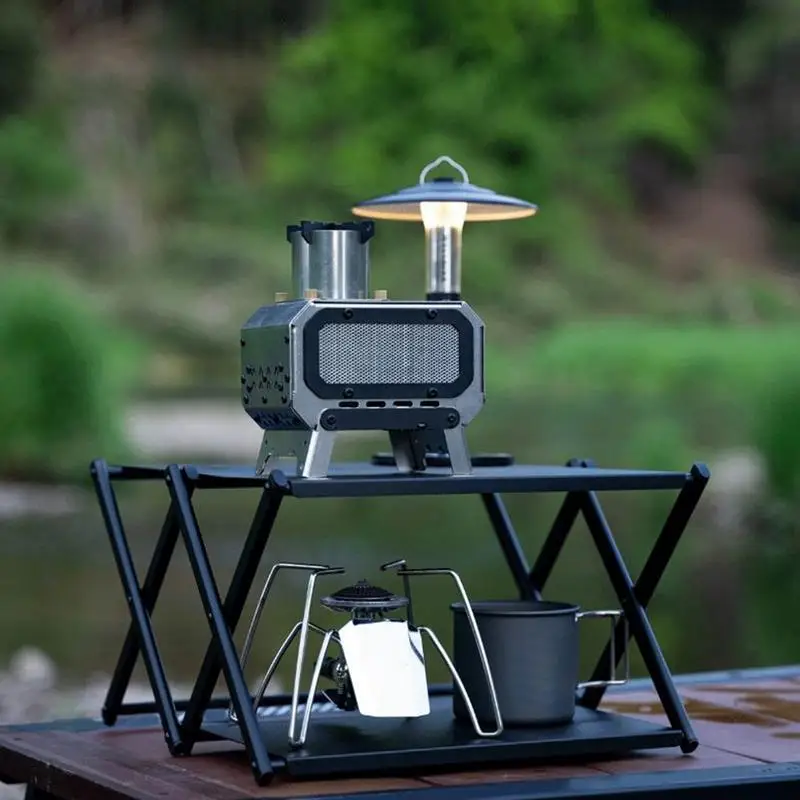 

Folding Table For Camping Folding Portable Table Camping Supplies Portable Three-Layer Rack With Storage Bag Outdoor Gear