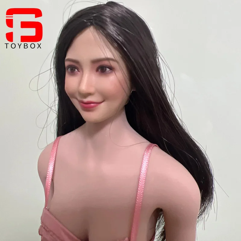 1/6 Scale Angelababy หัว Sculpt ผมยาวสีดําหัวแกะสลักรุ่น 12 ''ทหารหญิง Action Figure Body
