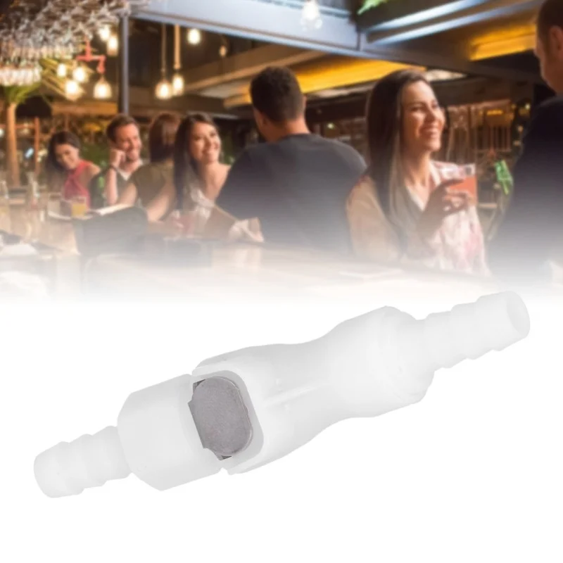 Conector rápido de 1/4 pulgadas, conector de cerveza de plástico de calidad alimentaria de 120PSI con conector de tubo de cierre