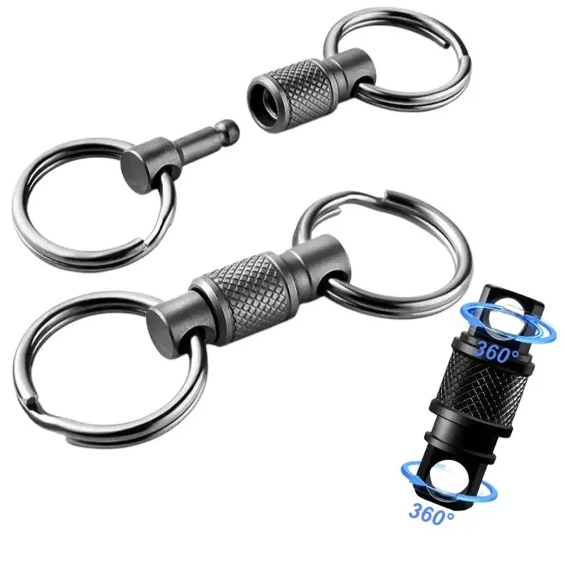 Hot Sale 1Pcs Outdoor EDC Tool Double Head Quick Release Buckle Titanium Alloy Keychain Removable Portable Mountaineering Buckle