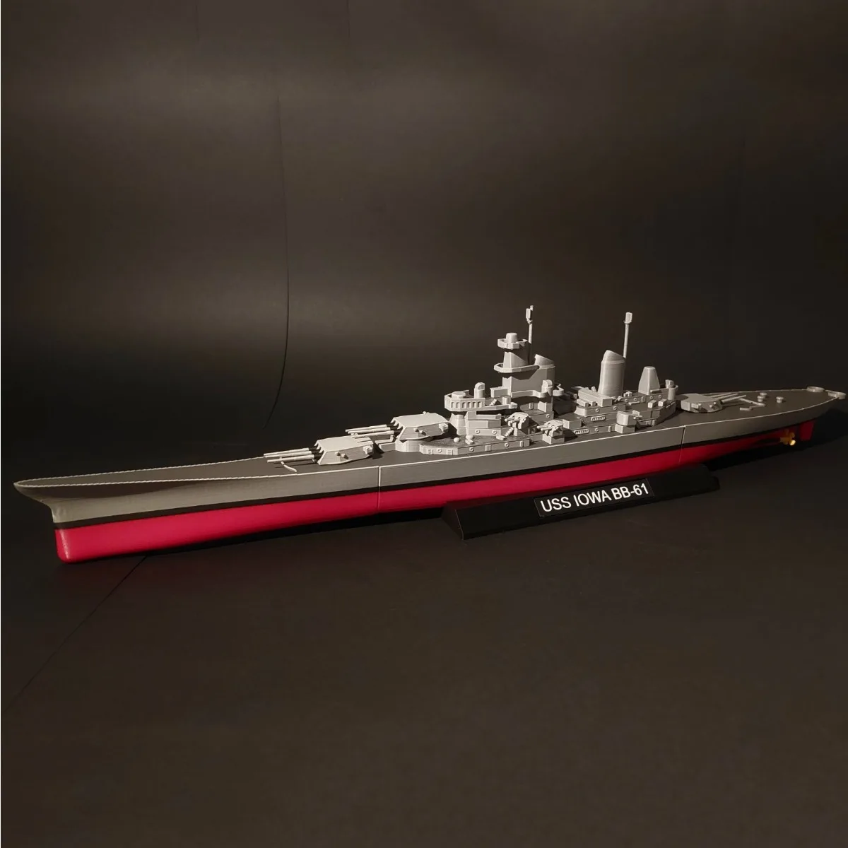 1/700 US Iowa-class Battleship Assembly Model 38.7cm Carefully Crafted 3D Printed Ships Static Model Kit Ship Toy Gift Ornaments