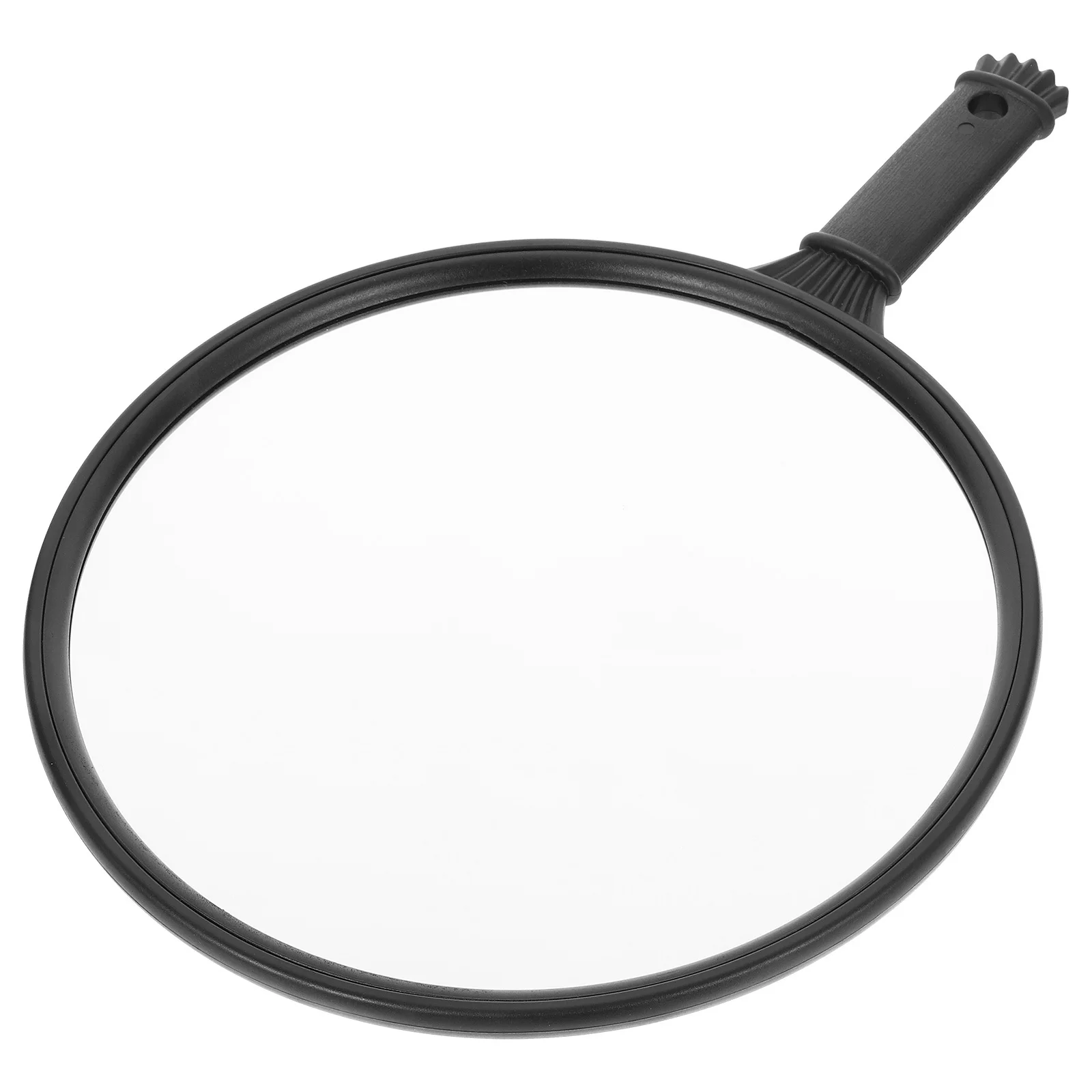 

Handheld Makeup Mirror Round Mirror Ideal for Barber Salon Use Clear Surface Makeup Application Detail