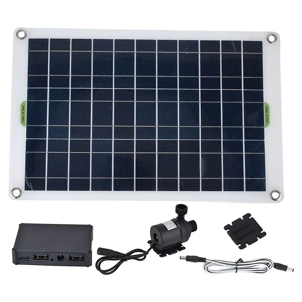 50W Solar Water Pump for Garden and Pond Low Noise Solar Fountain with Battery Backup for Continuous Operation