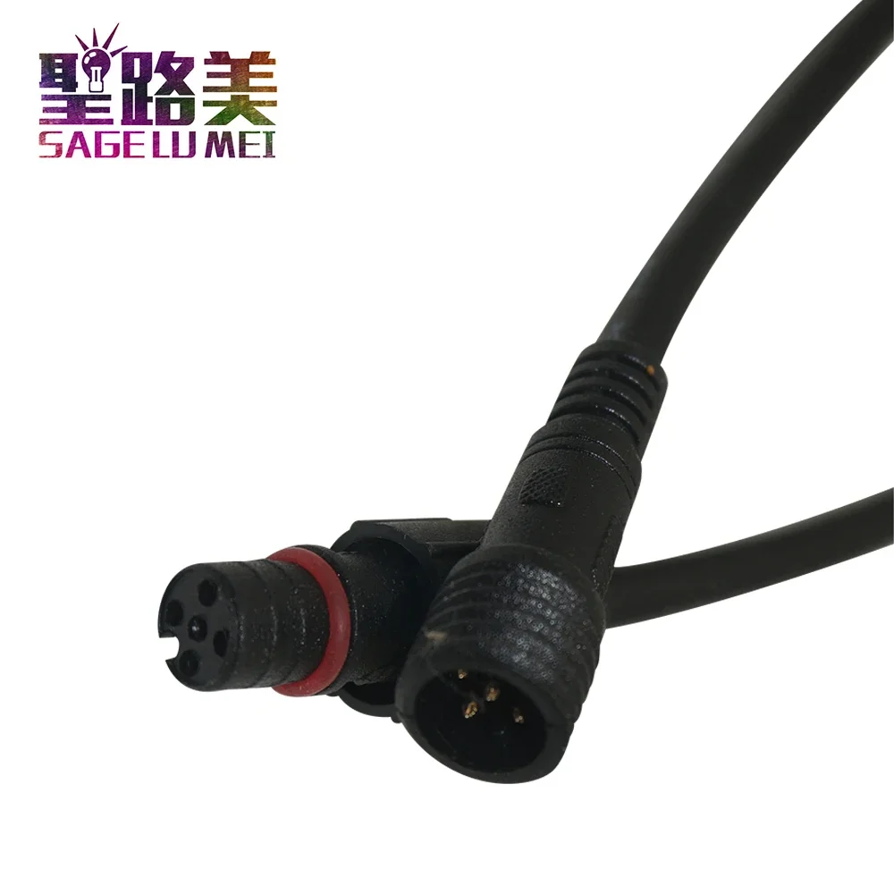 5/10 pairs Male to Female 2pin 3pin 4pin 5pin led Connector Waterproof IP68 BLACK Cable 20CM Pigtail for LED Strips Light Tape