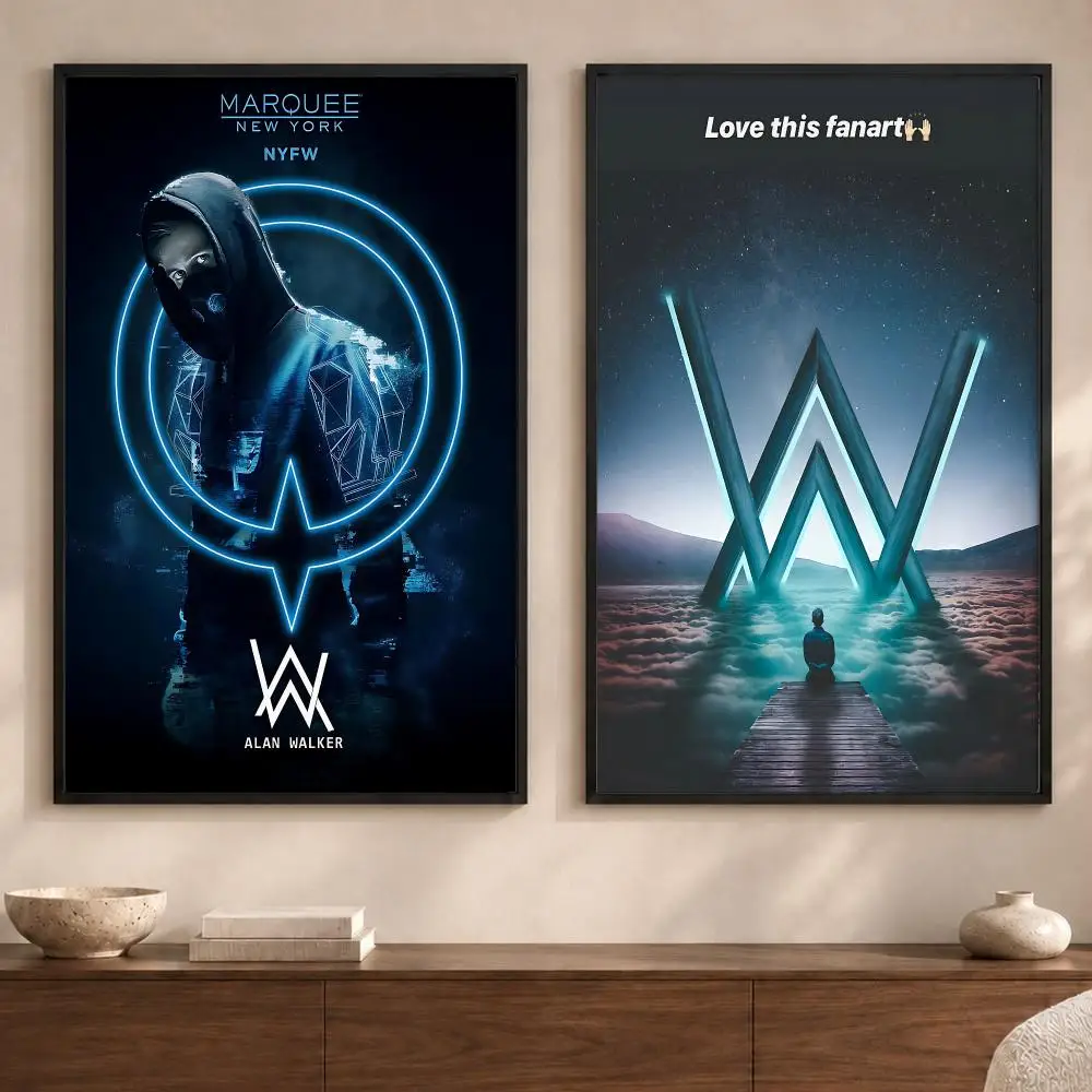 Singer A-Alan WalkerS Poster Art  Self-Adhesive No Glue Residue Wall Sticker for Home Office Nursery