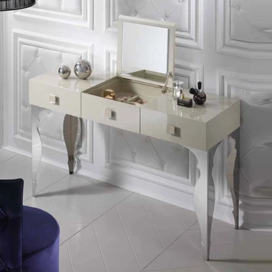 Postmodern dressing, white paint makeup, modern simple table, model room upturned door table