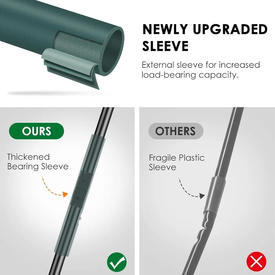 أداة العناية بالعشب الاصطناعي القابلة للطي من ORIENTOOLS مقاس 51 بوصة بمقبض فولاذي لتنظيف الأوراق وشعر الحيوانات الأليفة من Gr الاصطناعي