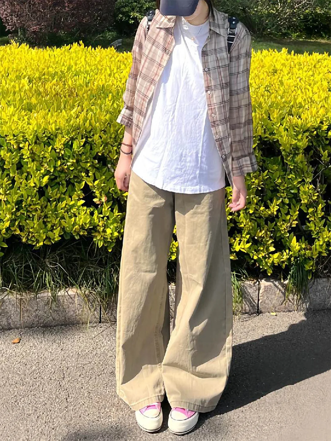 

2026 New BF Lazy Style Khaki Denim Pants High Waist Floor-Length Slimming Loose Thin Washed Wide Leg Women's Jeans
