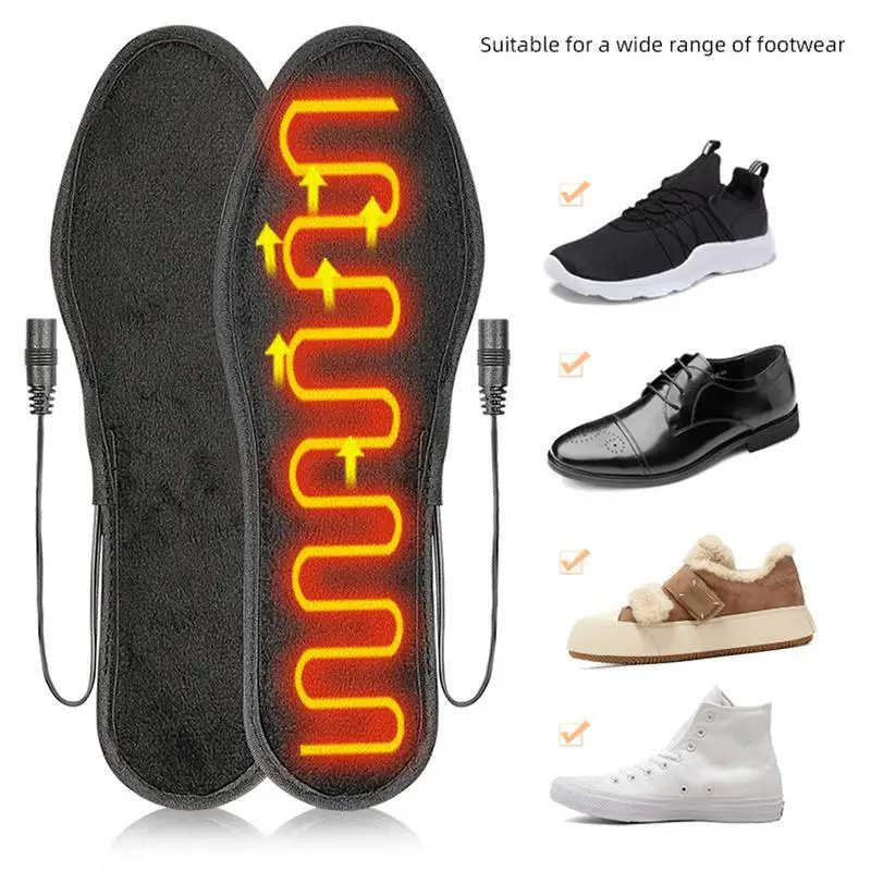 Winter Heated Insoles USB Heating Insoles Cuttable Feet Warmer  Pads Thermal Shoe Sock Pad Outdoor Electric Foot Warming Pad