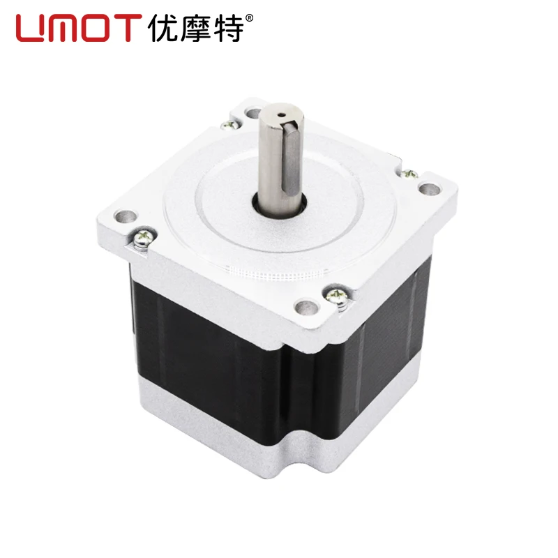 UMOT Big Torque 86*80mm Nema34 2Phrase 4 Wire 4.5Nm DC 4.4A 1.8V Hybrid Stepper Motor 14mm Shaft Diameter Stepping Motor for Cnc