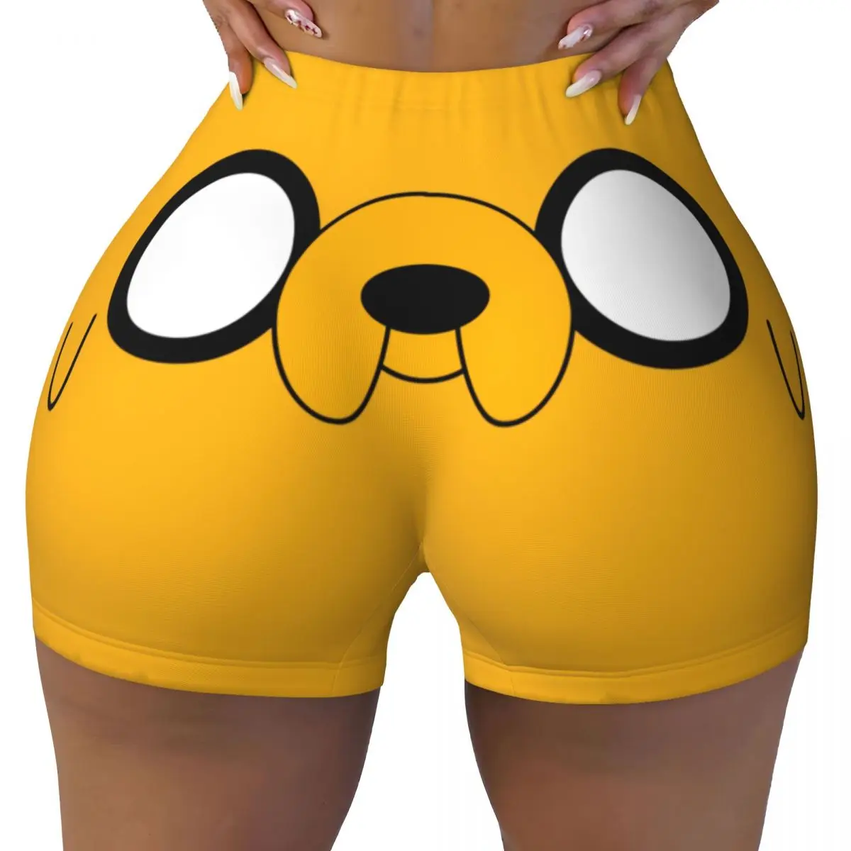 

Custom Time For Adventures Cartoon Anime Workout Shorts Women's Gym Running Biker Yoga Shorts
