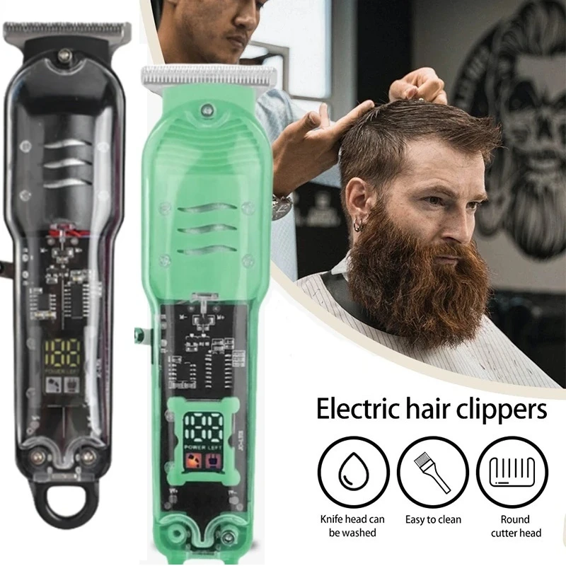 Electric Hair Clipper UBS Rechargeable Cordless Beard Trimmer Men Powerful Electric Hair Clipper Trimming Tool