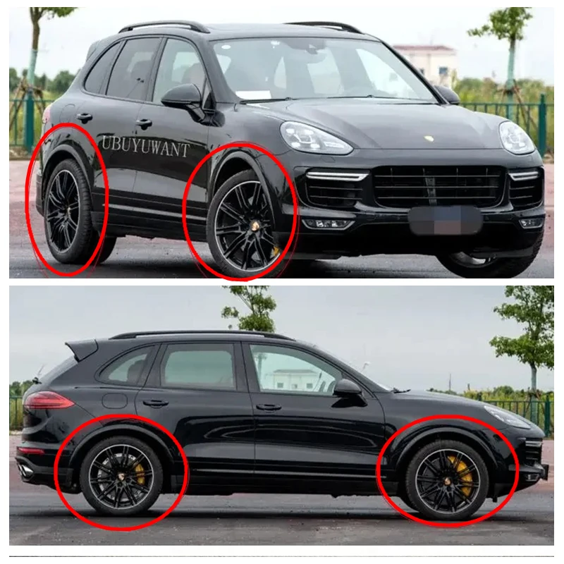 Für Porsche Cayenne GTS Stil 4 stücke Auto Kotflügel Auto Kotflügel Rad Augenbraue Schutz Rad Arch Trim Streifen 2015 2016-2017