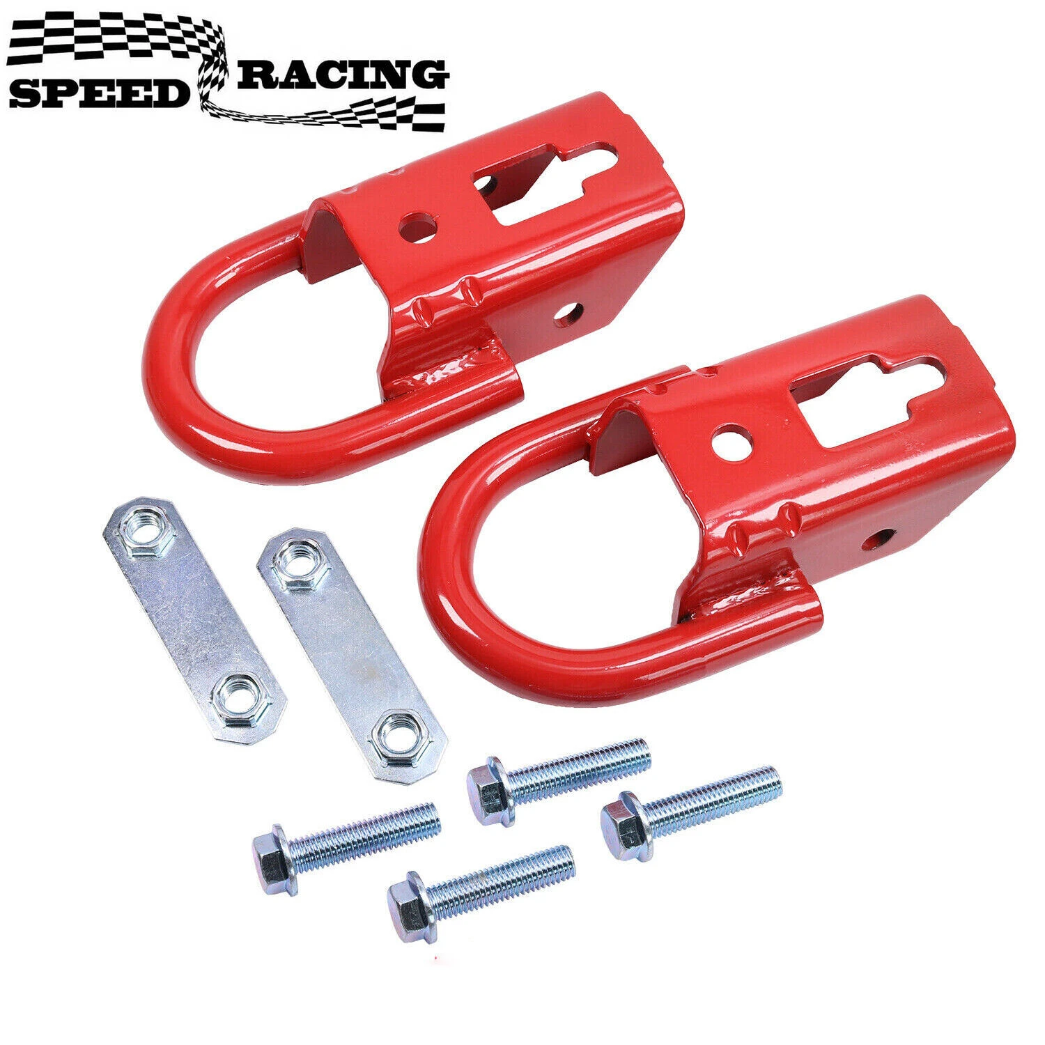 

2pcs Red Towing Hooks with Hardware Front FL3Z17N808A for 2009-2019 Ford F-150 FL3Z-17N808-A