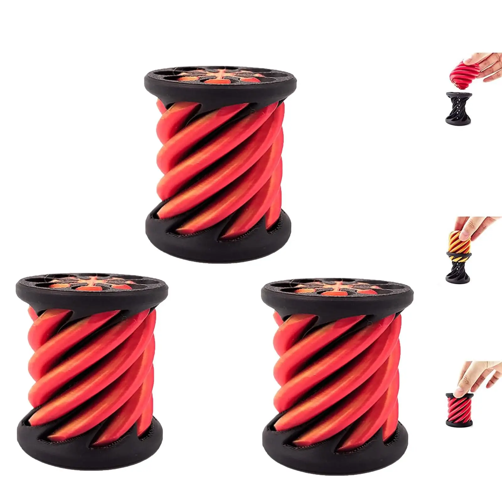 Impossible Pyramid Passthrough Toy,Helix Nut Spiral Cone Fiddle Fidget Toy,Mini Vortex Thread Illusion for Home Office Desk Gift