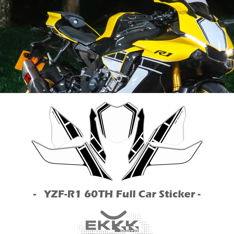 

For YAMAHA YZF-R1 YZF-1000 2016 R1 60th Anniversary Edition Motorcycle Fairing Shell Full Car Decal Sticker