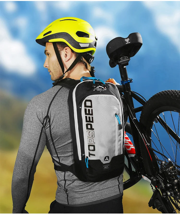 6L Radfahren Reflektierende Tasche männer Frauen Reiten Wasserdicht Atmungsaktiv Fahrrad Rucksack Laufen Im Freien Galle Mit 2L Wasser Tasche – Detail 1