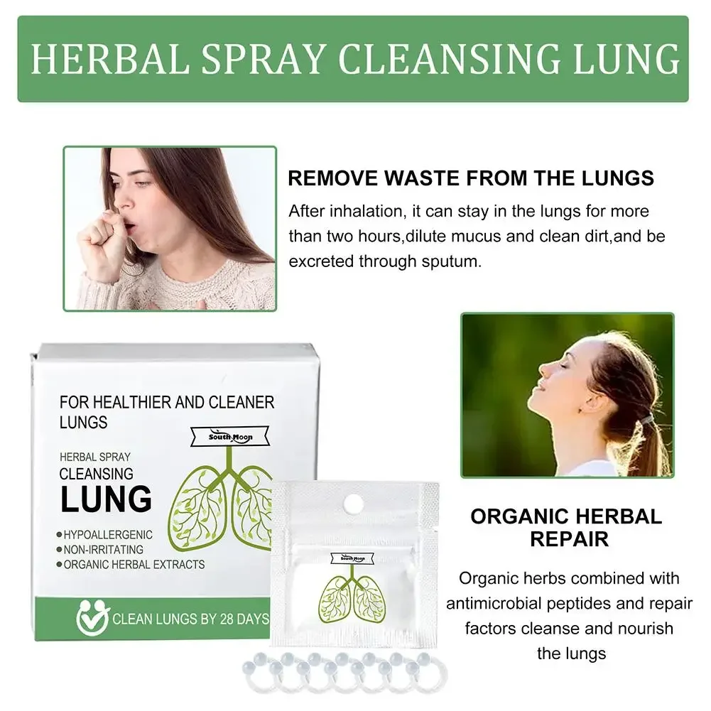 7pcs Set Lung Cleansing Nose Lung Cleanse for Smokers Clear Nasal Congestion Lung Detox Herbal Cleanse Nasal Clip Heath Care