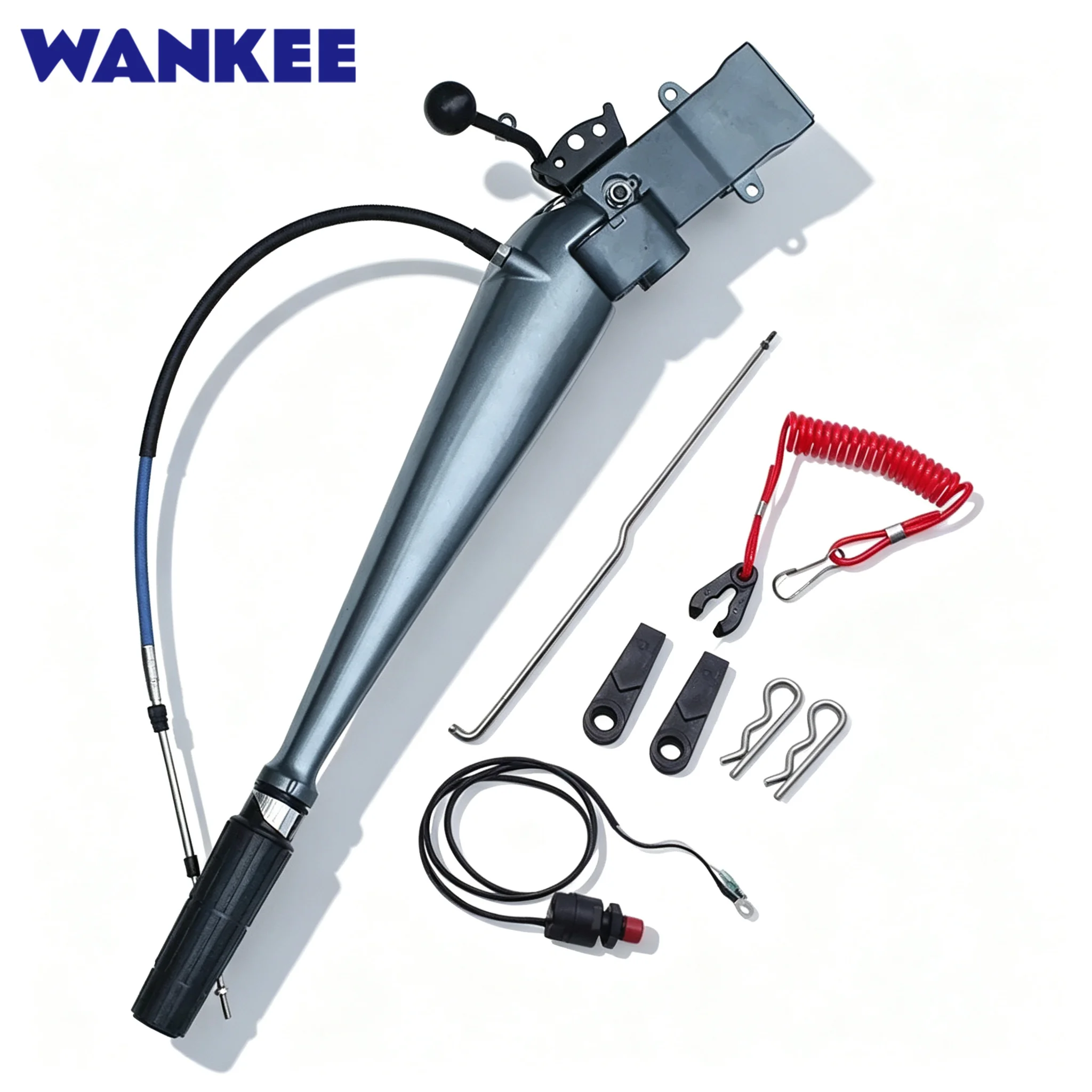Steering Tiller Handle Assy 692-W0084-00-4D for Yamaha 75-90HP 2 Stroke Outboard Parsun T85 T90