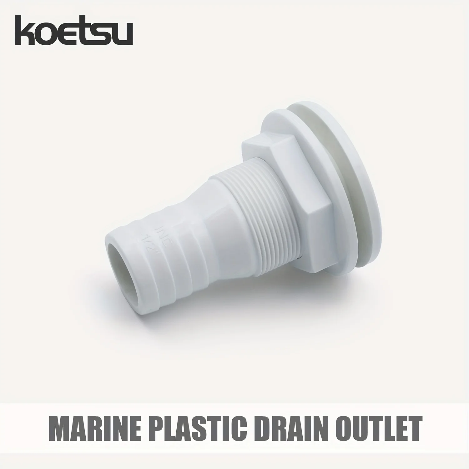 KOETSU Marine Plastic Drain White Boat Drainage Pipe for Bathroom Kitchen