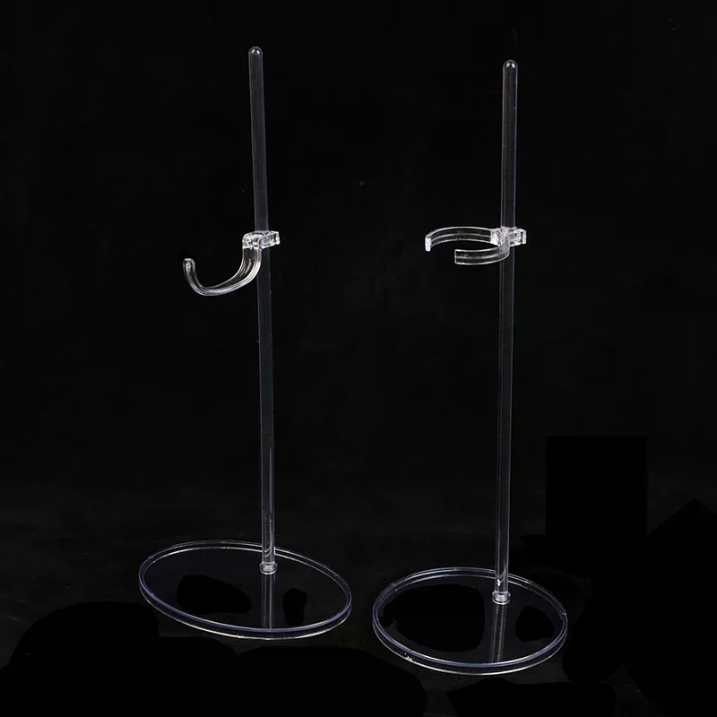 Support de poupée en acrylique Transparent 30cm, présentoir de figurines, Support de pied de taille pour spectacle de jouets de poupée 1/6