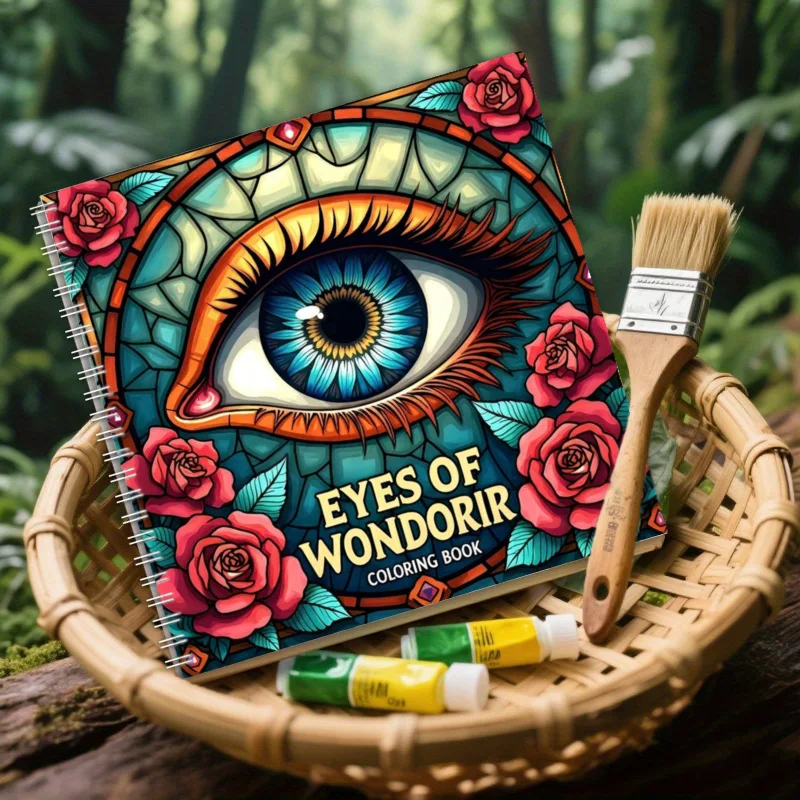 New cross-border bestseller: miracle eye coloring book - adult spiral bound coloring book