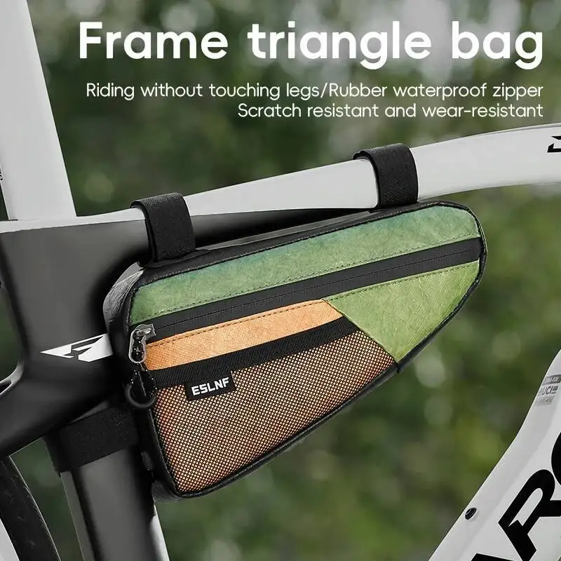 ESLNF Top Tube Triangle Frame Bag, Waterproof Large Capacity Durable Universal Fit For Mountain Road Bike Easy To Install