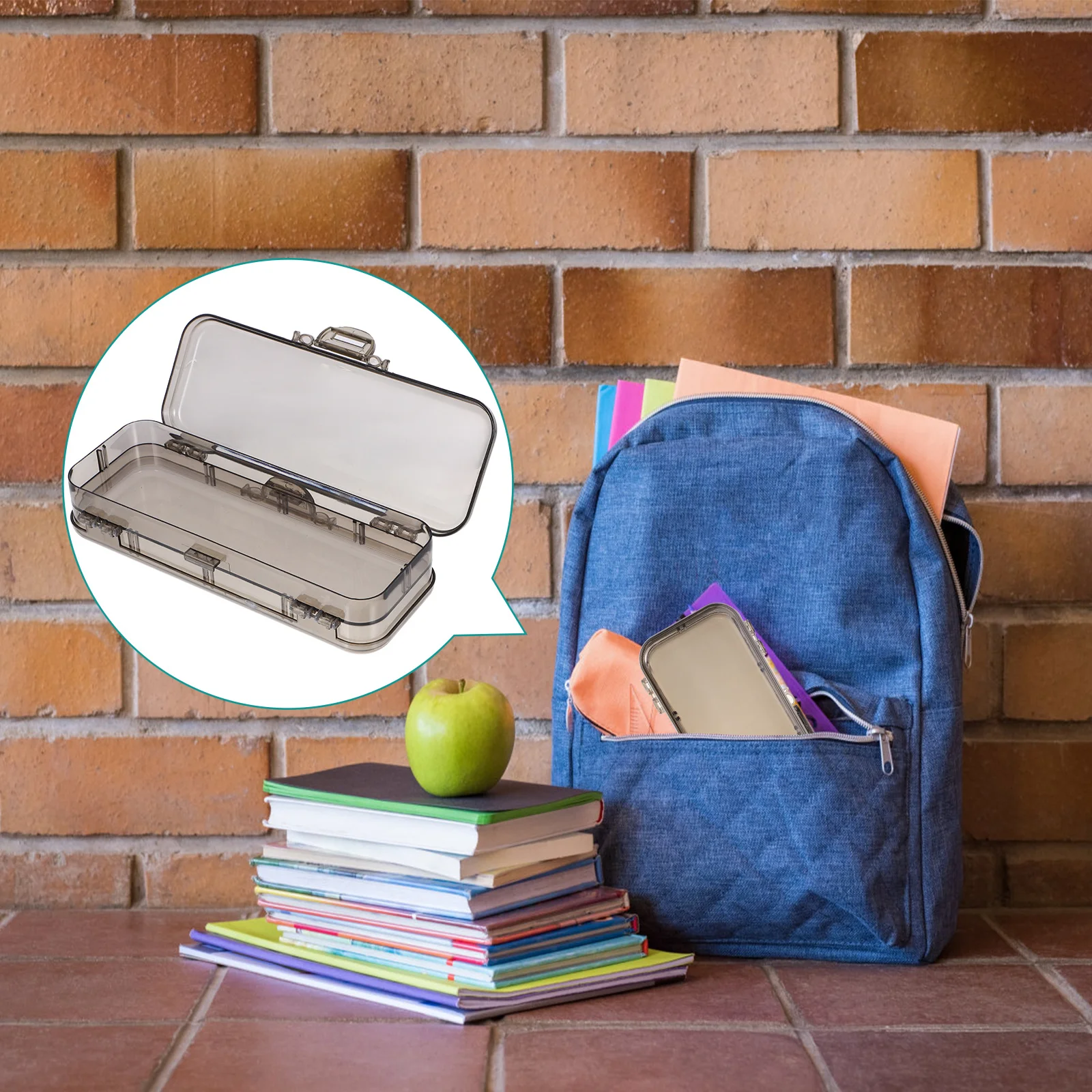 

Transparent Pencil Case Large Capacity Plastic Box for School Office Organizing Pens Pencils Watercolor Markers Supplies