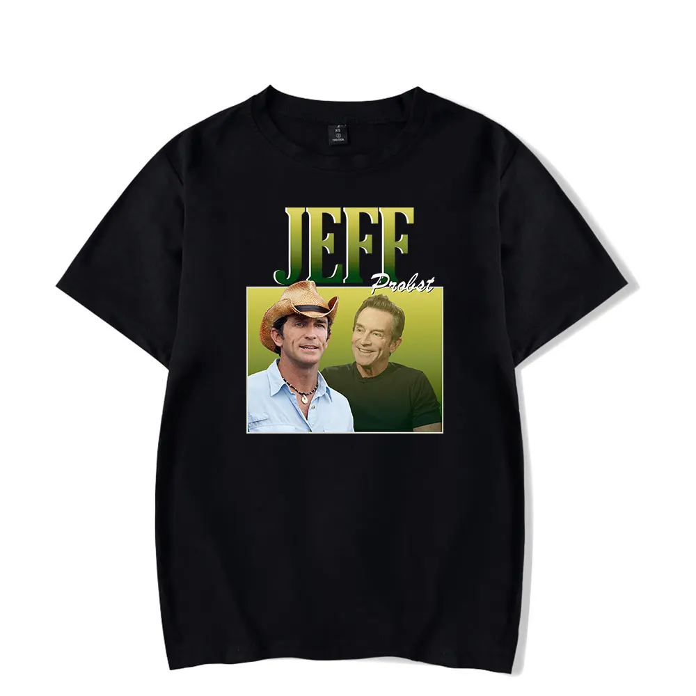 Jeff Probst-Camiseta Vintage de los 90 para hombre y mujer, camisa divertida de manga corta, Tops Harajuku Unisex