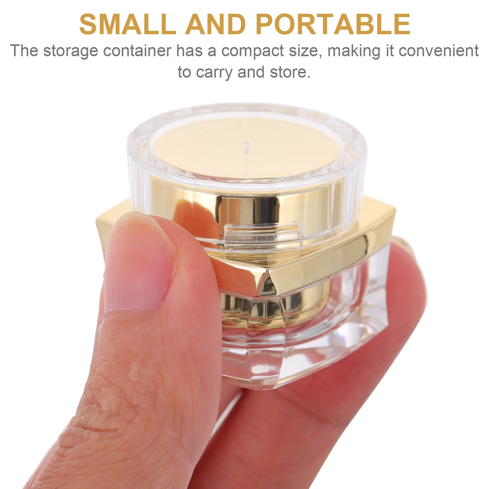

1Pcs Cream Bottle Reusable Small Storage Jar Travel Cosmetics Holder Lotion Container Sample Case Acrylic Durable