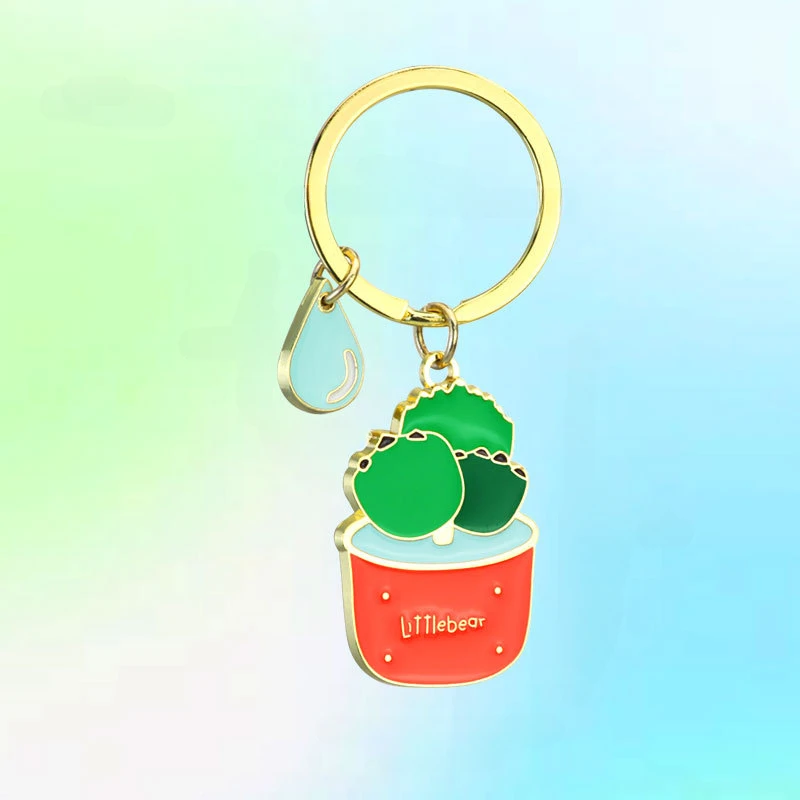 Water droplet Green Grass Plant Keychain for Women Men Car Key Handbag Hanging Keyrings Accessories Jewelry Gifts