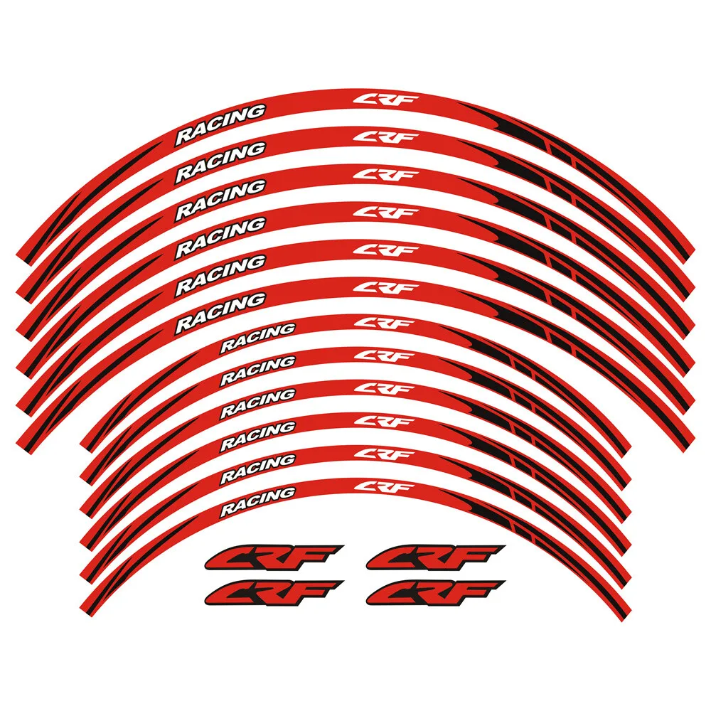 For HONDA CRF125F/FB/X Reflective Wheel Rim Sticker Tape PVC Waterproof Night Safety Off-road Motorcycle Decal Accessory