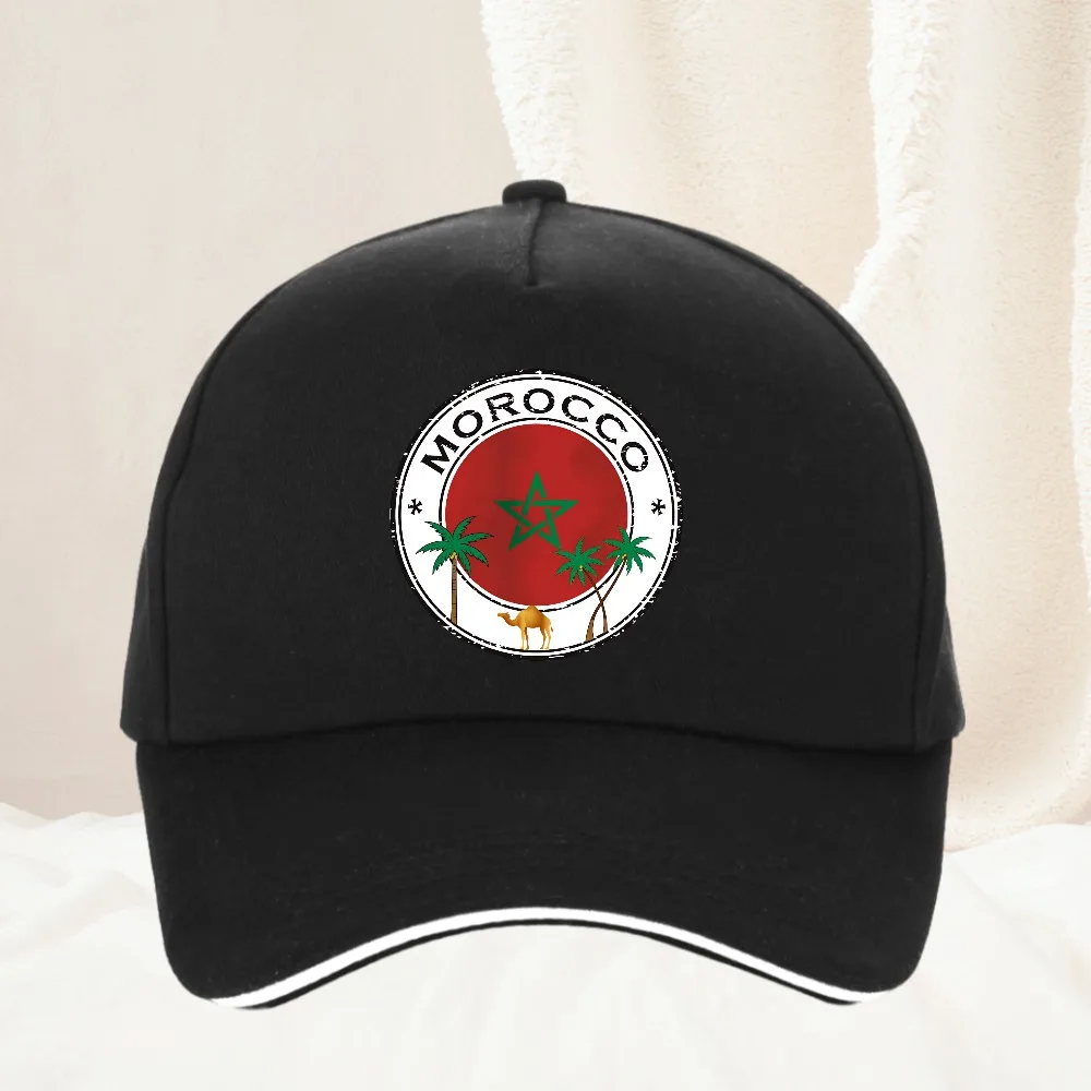 

Morocco Flag Washed Men's Baseball Cap Outdoor Trucker Snapback Caps Dad Hat Golf Hats