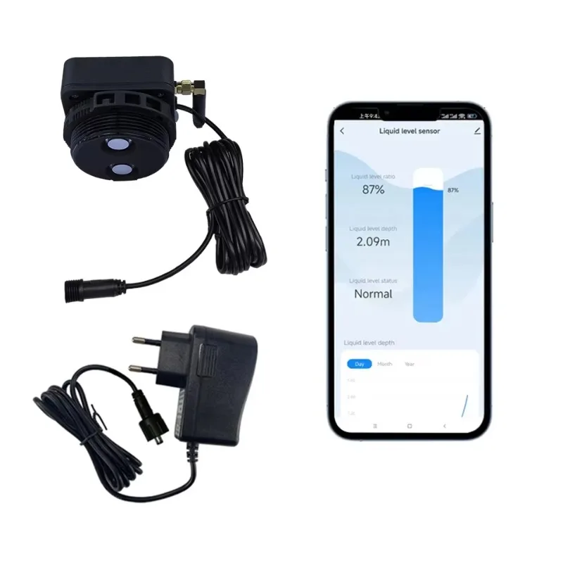 Ultrasonic Wireless Water Liquid Level Sensor Tuya Mobile App Control Alarm Indicator Level Measuring Instruments for TLC2502