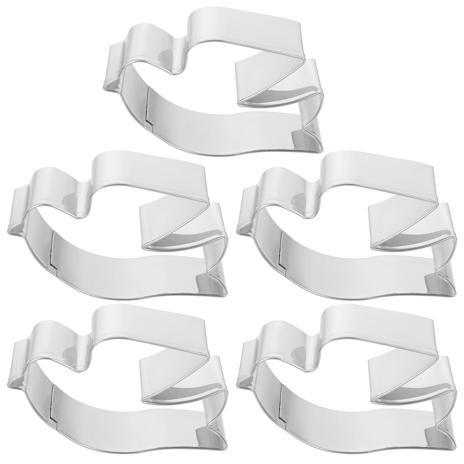 

5 Pcs Stainless Steel Pigeon Cookie Baking Tool Mini Fall Shape Holiday Molds Pancake Cheese Clay Jellies Mousse Biscuits