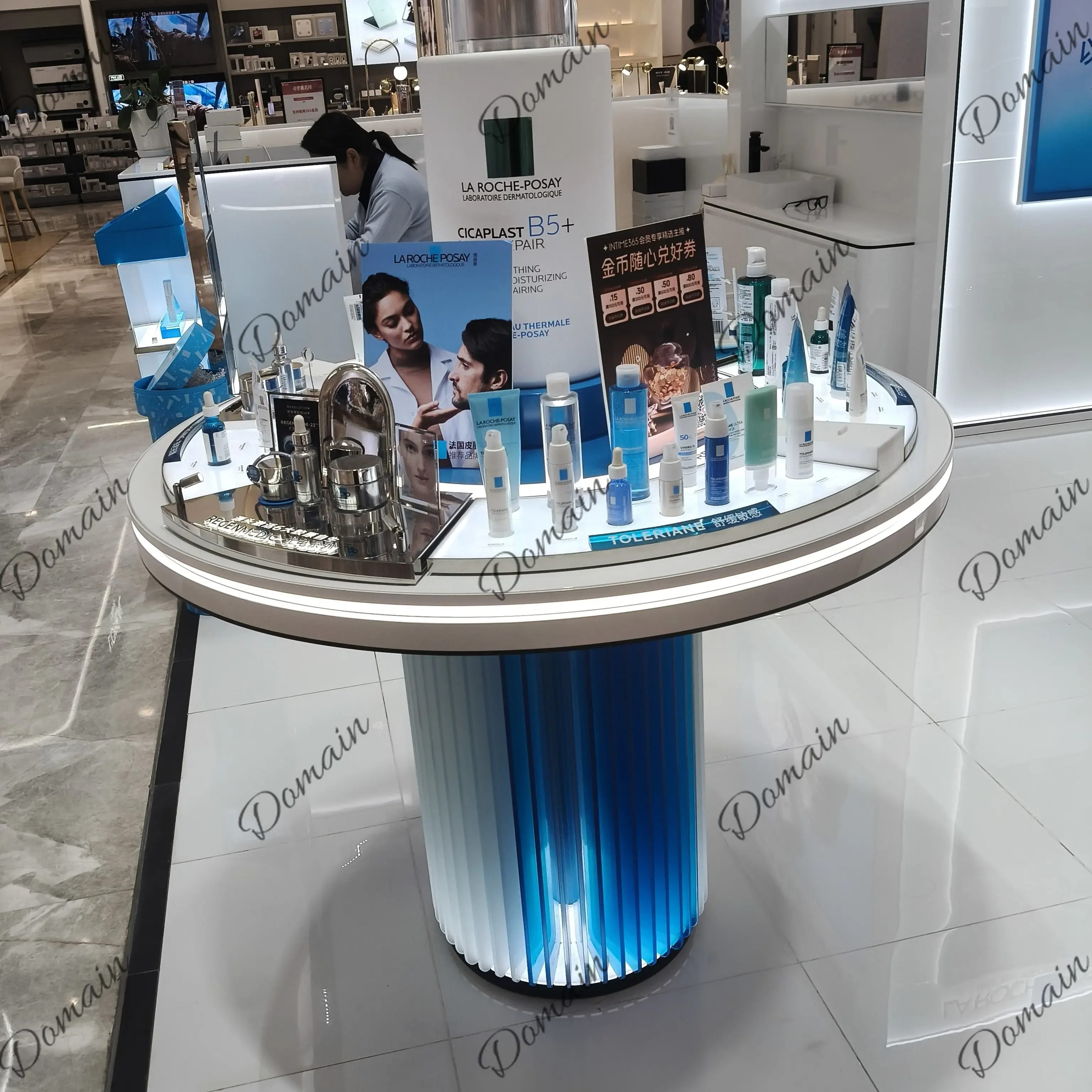 Round Nakajima Cabinet Skin Care Products Showcase Set Table Jewelry Merchandise Store  Candy Souvenir Wedding Products Showcase