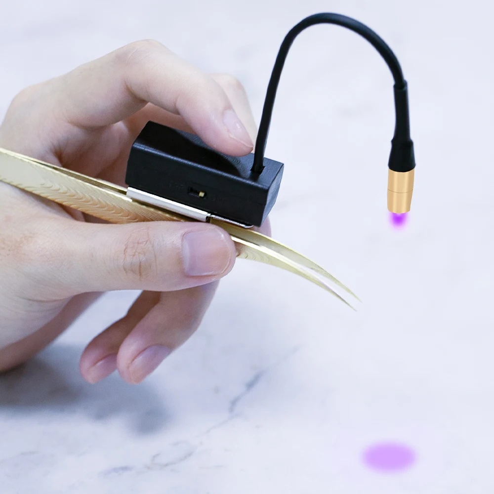 Pinky Leem 395-405nm Led Uv CE EMC RoHs Wymienna głowica lampy do przedłużania rzęs Dotykowe pęsety Światło