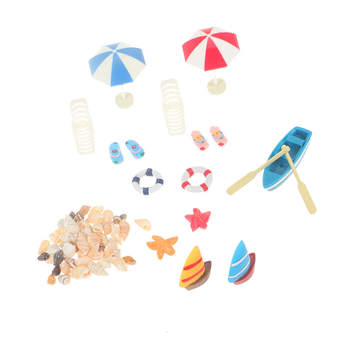 

Mini Beach Ornaments Set Practical Long Term Use Kids Playing Toys House Accessories Miniature Craft Gifts